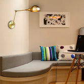 Lámparas de lectura para salón estilo retro de cobre