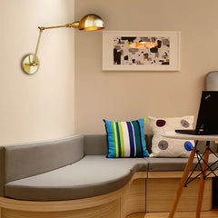 Lámparas de lectura para salón estilo retro de cobre