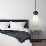 Lampara colgante cemento de diseño moderno y minimalista para dormitorio