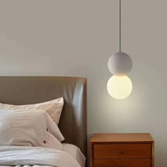 Lampara colgante cemento de diseño moderno y minimalista para dormitorio