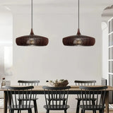 Lámpara colgante de madera estilo nórdico regulable en altura para comedor