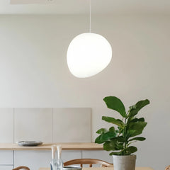 Lámpara colgante bola blanca nórdica regulable para comedor