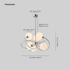 Lámpara colgante moderna estilo nórdico en forma de frijol mágico