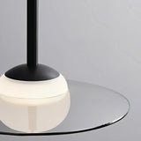 Lámpara colgante de cristal moderna LED regulable ahumada en forma de disco