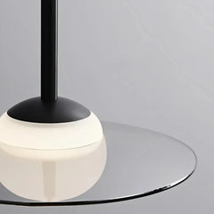 Lámpara colgante de cristal moderna LED regulable ahumada en forma de disco