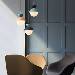 lámpara colgante moderna estilo macaron