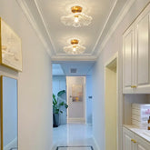 Lámpara de Techo para Pasillo Tricolor Forma Loto