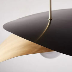 Lámparas colgantes led modernas diseño sombrero de madera