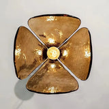 Lampara colgante vintage vidrio diseño trébol de cuatro hojas