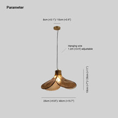 Lampara colgante vintage vidrio diseño trébol de cuatro hojas