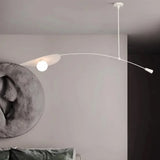 Lámpara negra salón con diseño nórdico creativo