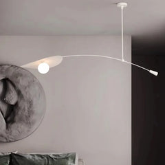 Lámpara negra salón con diseño nórdico creativo