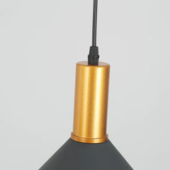 Lampara 3 luces colgante diseño cónico minimalista y elegante