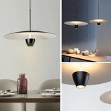 Plafon led comedor diseño de disco negro