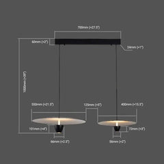 Plafon led comedor diseño de disco negro