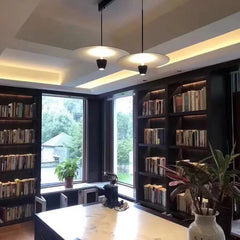 Plafon led comedor diseño de disco negro