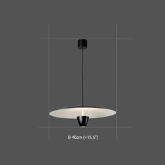Plafon led comedor diseño de disco negro