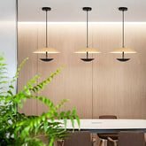 Lamparas colgantes comedor led diseño moderno estilo madera