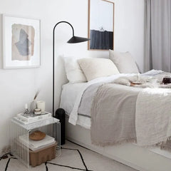 Lamparas mesa de noche modernas diseño nórdico y curvado