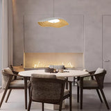 Lamparas colgantes cocina led diseño creativo hoja de loto