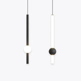 Lámparas para habitación diseño lineal creativo de cabecera negra
