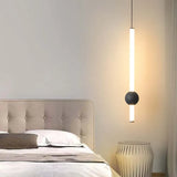 Lámparas para habitación diseño lineal creativo de cabecera negra