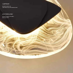 Apliques de pared negros diseño creativo de luz irregular