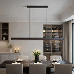 Lámpara lineal colgante LED regulable minimalista para comedor