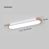 Lámpara de techo para pasillo nórdica ovalada con LED en tonos Macaron