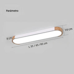 Lampara de techo para pasillo larga nordica LED