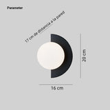 Aplique moderno de pared LED media luna en color macaron para dormitorio