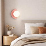 Aplique moderno de pared LED media luna en color macaron para dormitorio