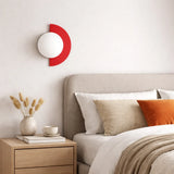 Aplique moderno de pared LED media luna en color macaron para dormitorio