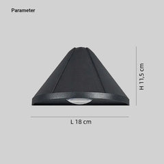 Aplique de pared exterior moderno IP65 con forma semicónica