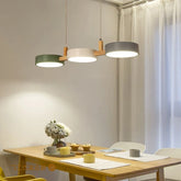 Lámpara Colgante Tres Luces LED Regulable en Altura Estilo Nórdico para Comedor
