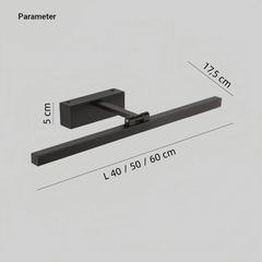 Aplique de espejo de baño LED largo orientable IP44 moderno