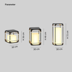 Lámpara solar exterior de pie LED rectangular IP65 para terraza