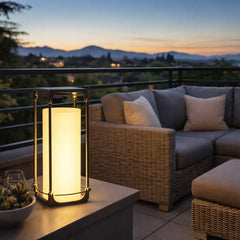 Lámpara solar exterior de pie LED rectangular IP65 para terraza