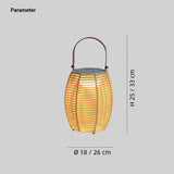 Lámpara de pie exterior solar portátil tipo farol hecha a mano