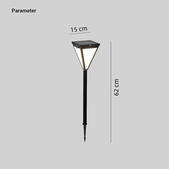Baliza LED Exterior Solar Moderna para Jardín Negra