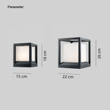 Sobremuro solar exterior LED moderno cuadrado para jardín