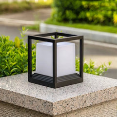 Sobremuro Solar Exterior LED Moderno Cuadrado para Jardín