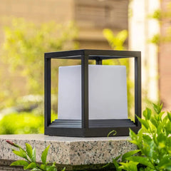 Sobremuro solar exterior LED moderno cuadrado para jardín
