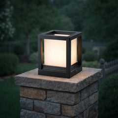 Sobremuro Solar Exterior LED Moderno Cuadrado para Jardín