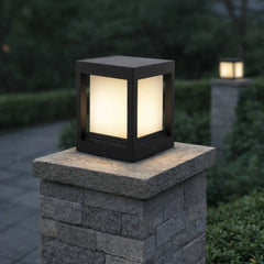 Sobremuro Solar Exterior LED Moderno Cuadrado para Jardín