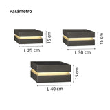 Sobremuro exterior solar LED IP65 con diseño moderno para pilar negro
