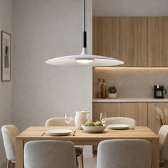 Lámpara colgante LED en forma de plato regulable en altura de estilo nórdico para comedor