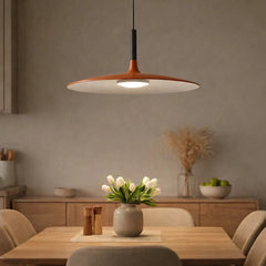 Lámpara colgante LED en forma de plato regulable en altura de estilo nórdico para comedor