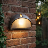 Aplique de pared exterior industrial plateado con LED IP65