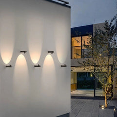Aplique de pared exterior moderno de metal LED IP65